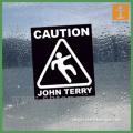 Customed Vinyl Window Sticker for Warning Sign